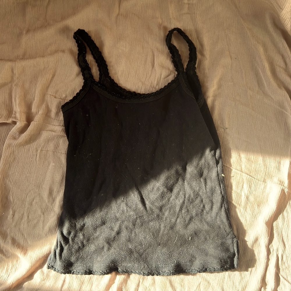 Black beaded tank top